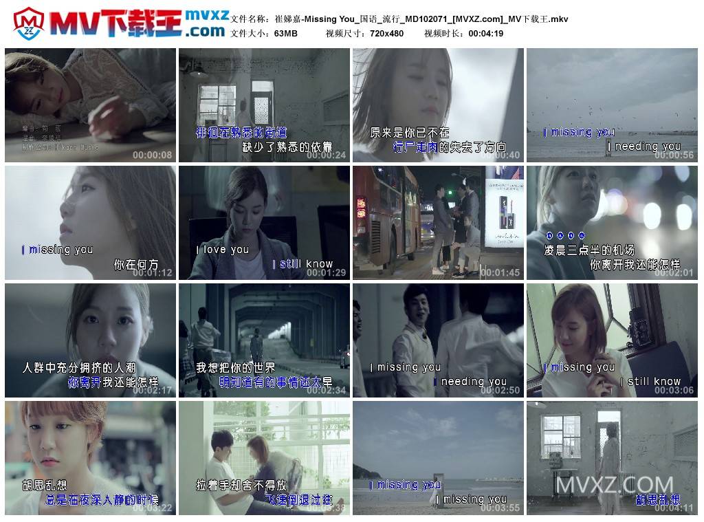 崔娣嘉-Missing You_国语_流行_MD102071